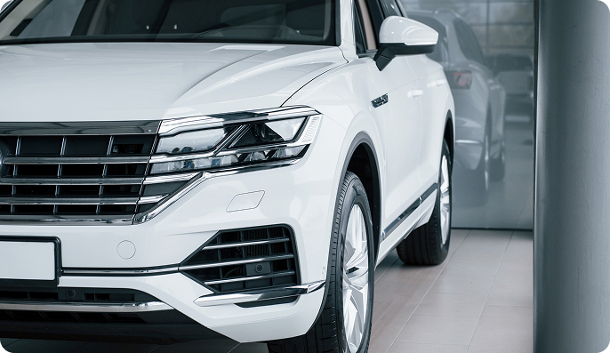 Белый Volkswagen Touareg